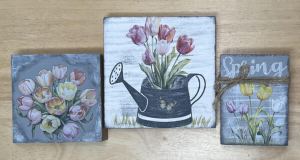 Spring Tiered Tray Decor
