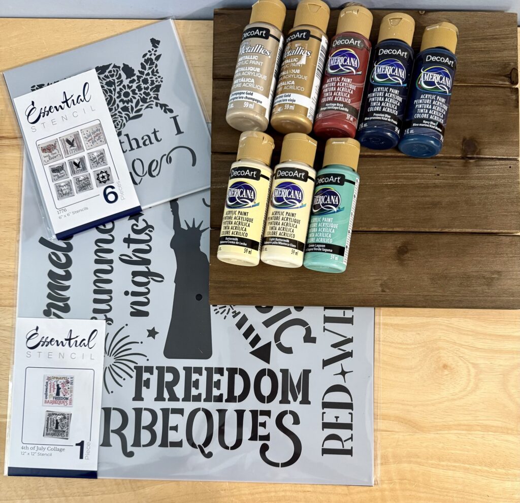 essential stencil patriotic collection and supplies
