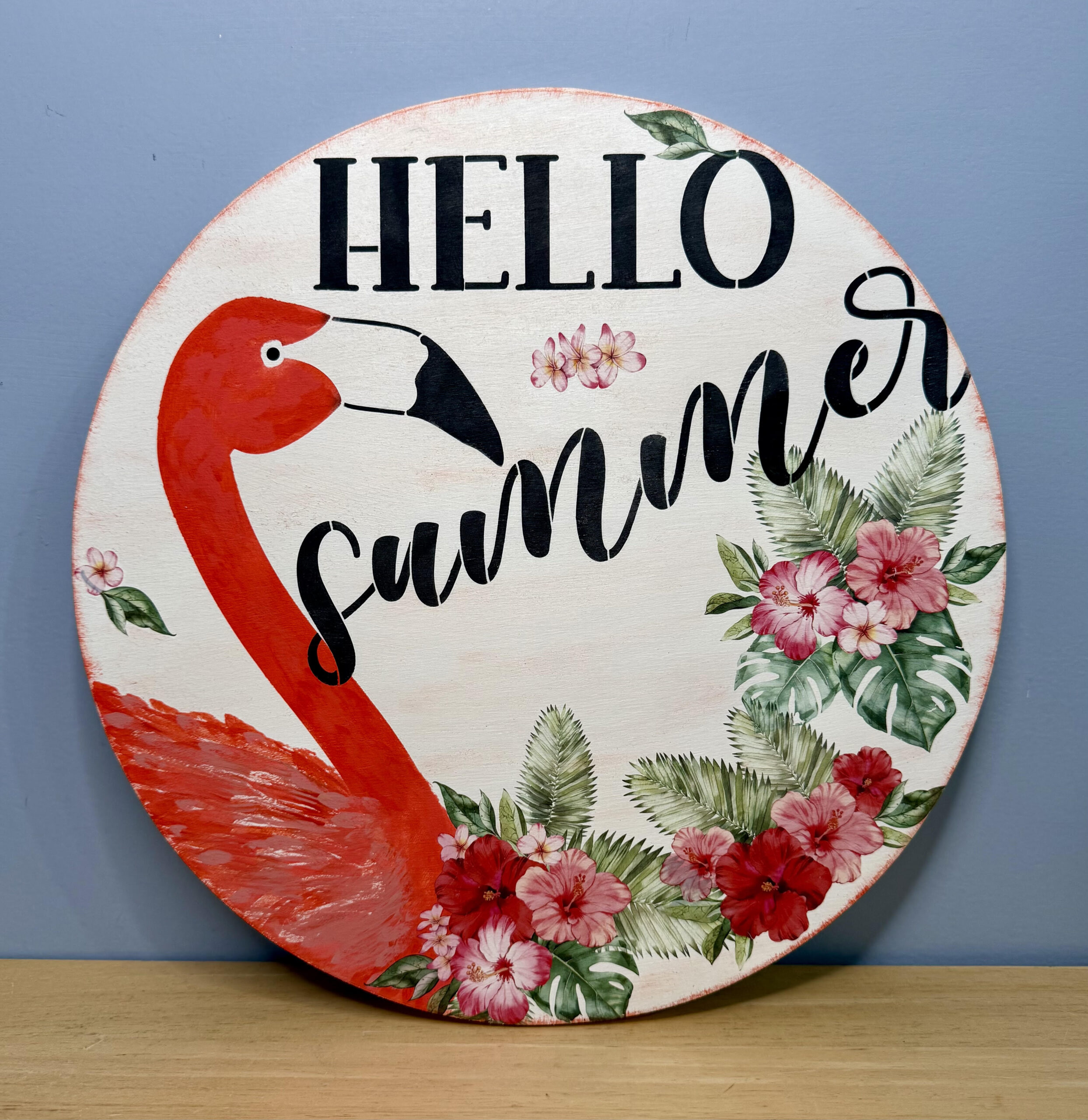 Double Sided Sign - Flamingo and Patriotic Flag - Image 2