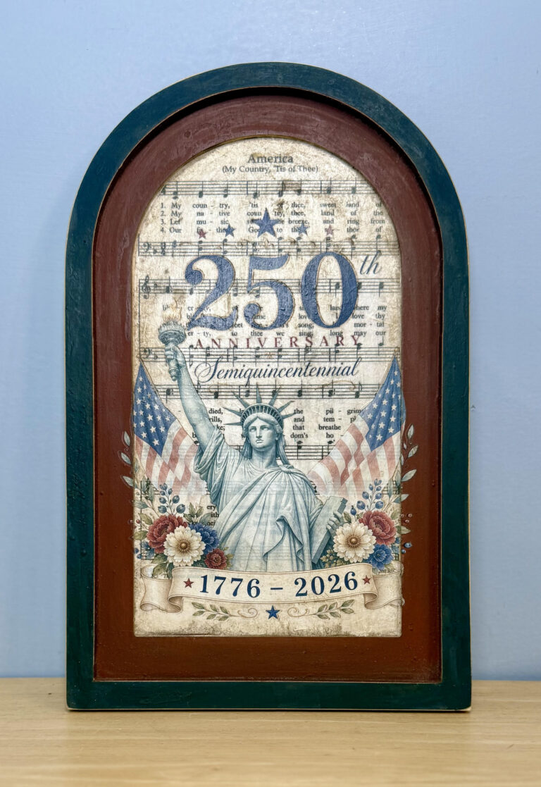 DIY Vintage Lady Liberty Patriotic Arch (With Extra Side Design)